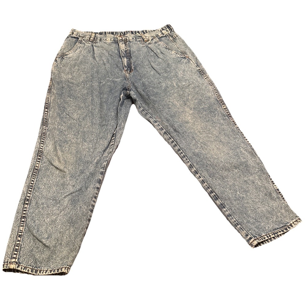 Vintage Bill‎ Blass Jeans Women's 18WP Blue Acid Wash High Rise Tapered Denim